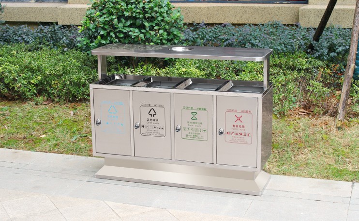 四分類不銹鋼垃圾桶 四分類不銹鋼垃圾桶